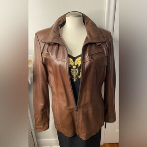 Marc New York By Andrew Mark Brown Real Soft Leather Jacket